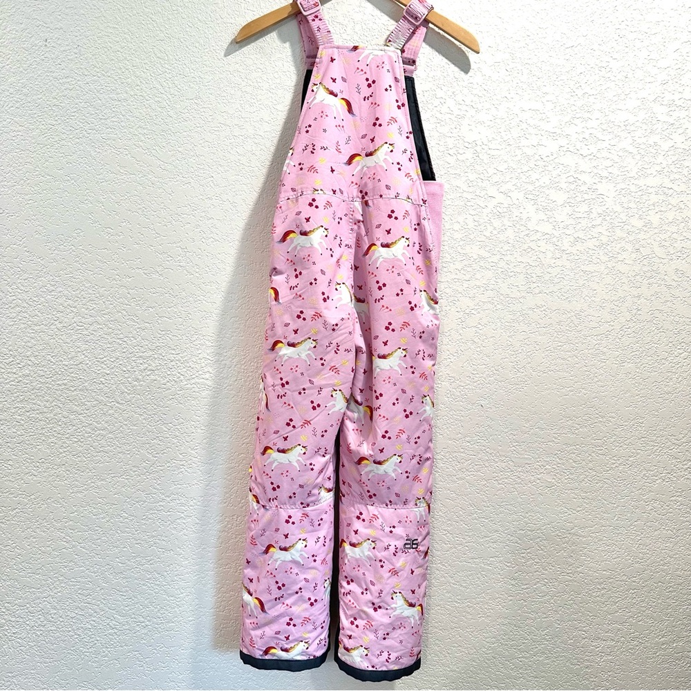 Arctix Kids Snow Bibs ⛄️ Ski ⛷️ Snowboard 🏂 Sledding 🛷 Pink Unicorn Design - Picture 2 of 9